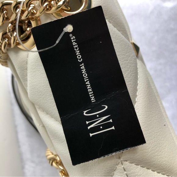 INC International Concepts Ajae Quilted Studded Crossbody Bag, Vanilla,  NWT - Picture 7 of 8